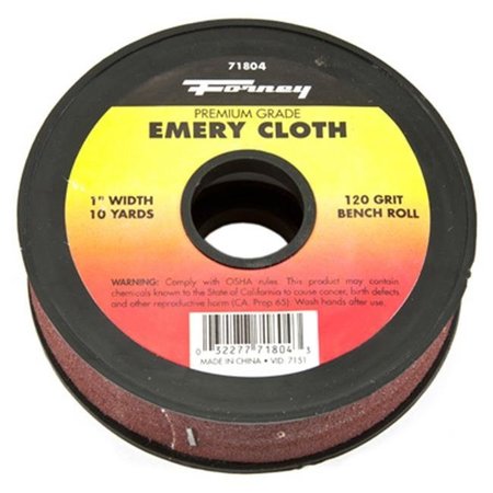 FORNEY Forney Industries 71804 1 in. x 10 Yard Emery Cloth - 120 Grit 191198
